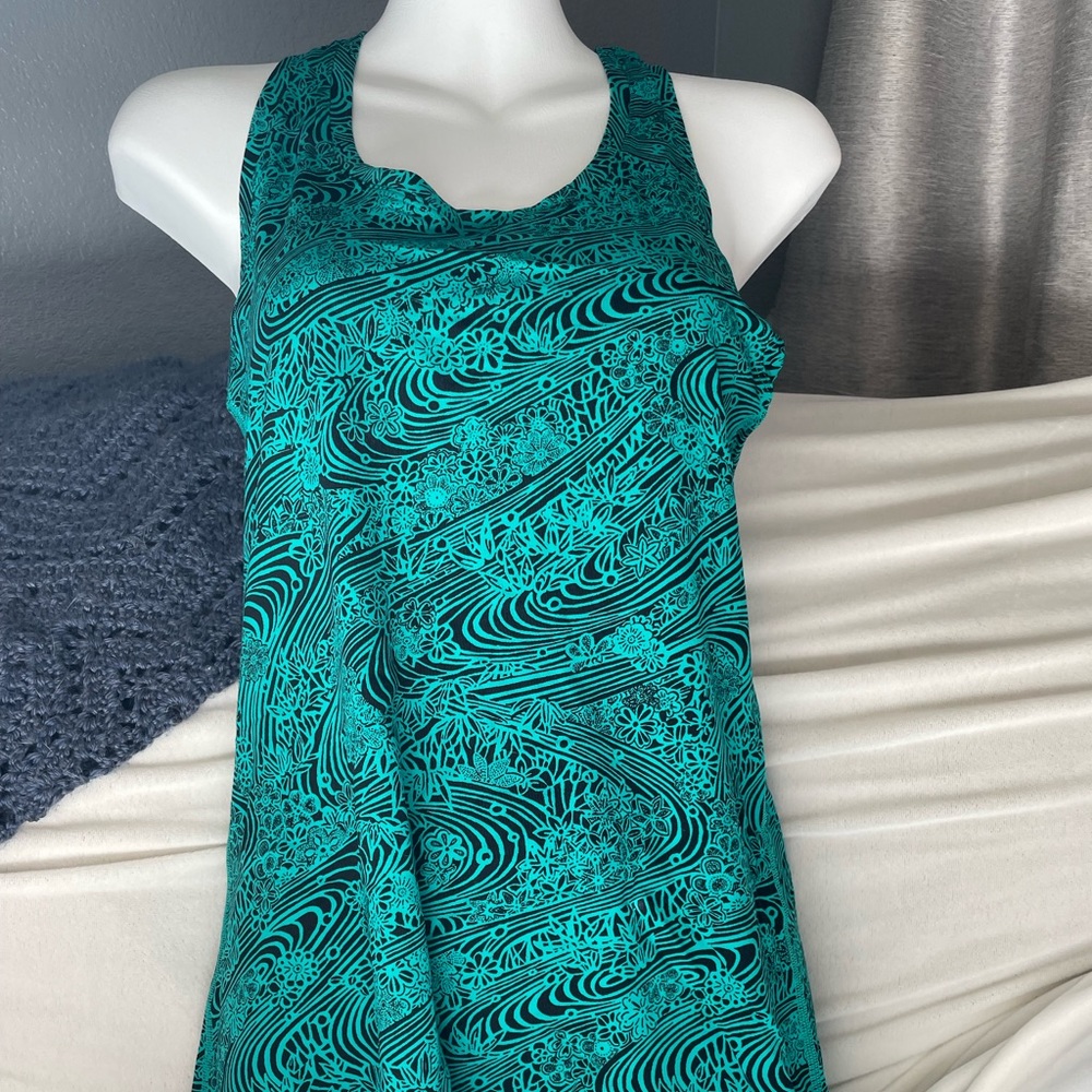 Lululemon Cool Racerback II Tank Kitakami Viridian Green Black